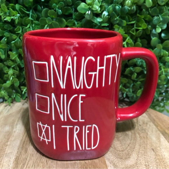 Rae Dunn NWT “Naughty Nice I tried “ Mug - Picture 1 of 3